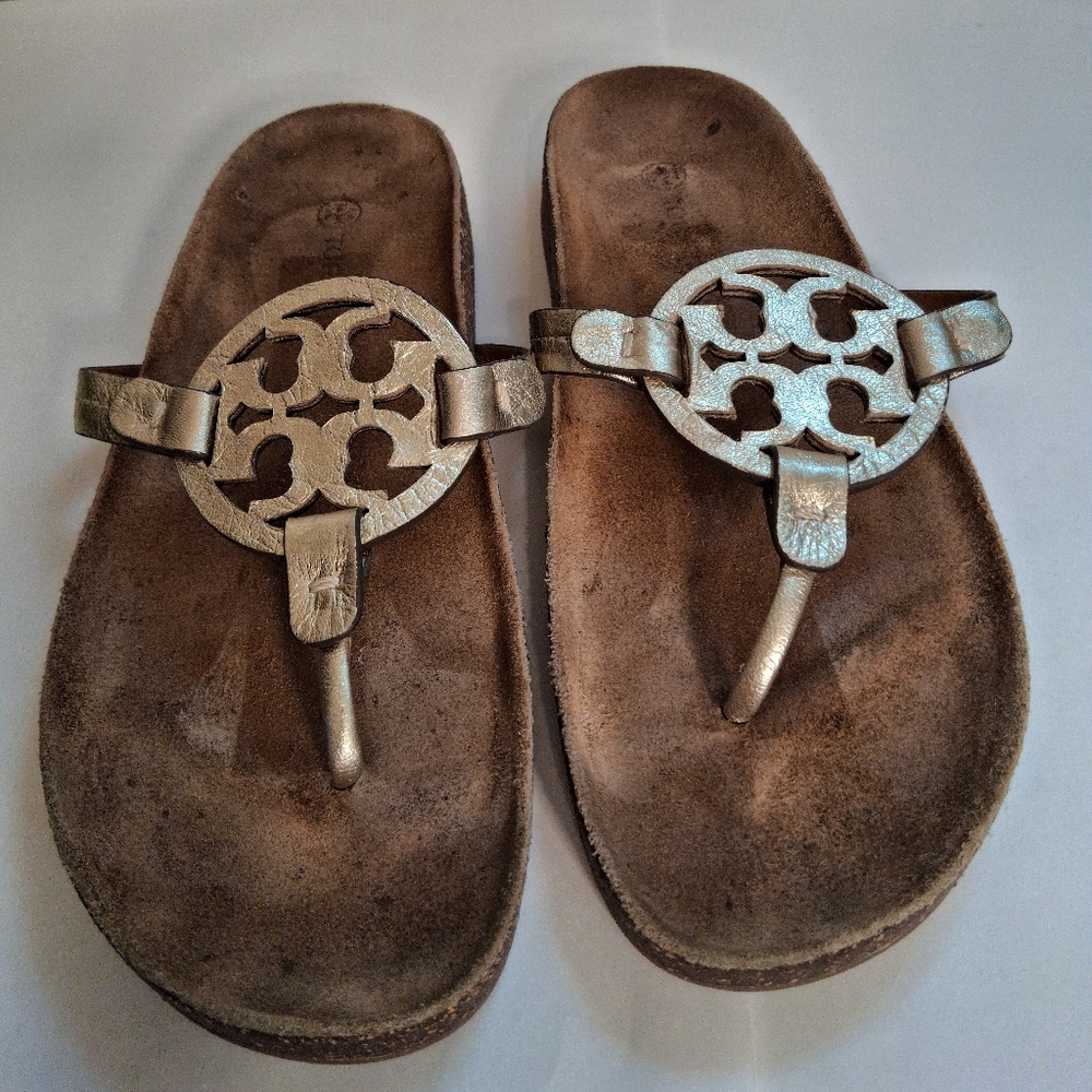 Tory Burch Cloud Sandal Metallic 8